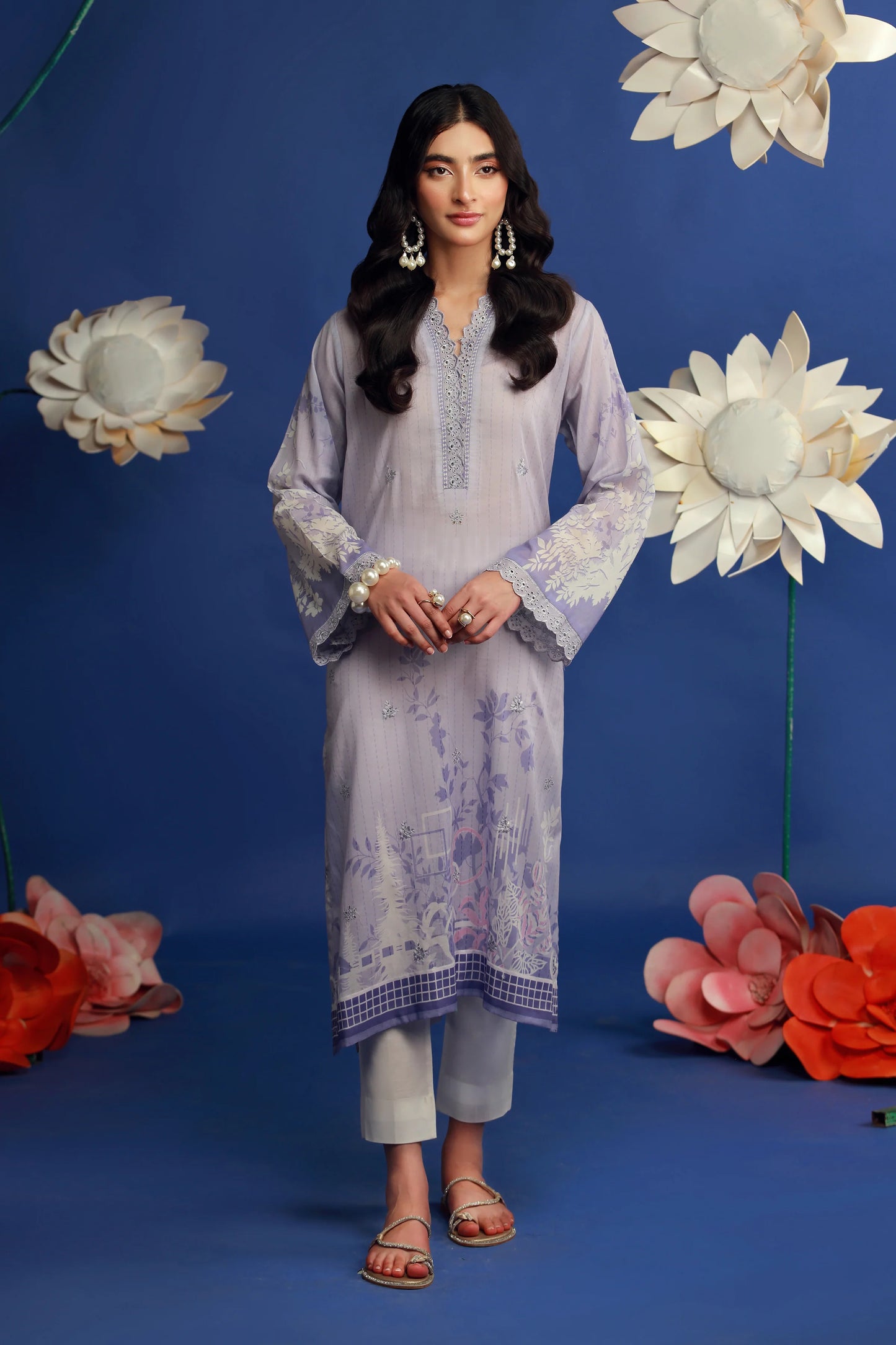 01 PIECE READY TO WEAR PRINTED EMBROIDRED SHIRT