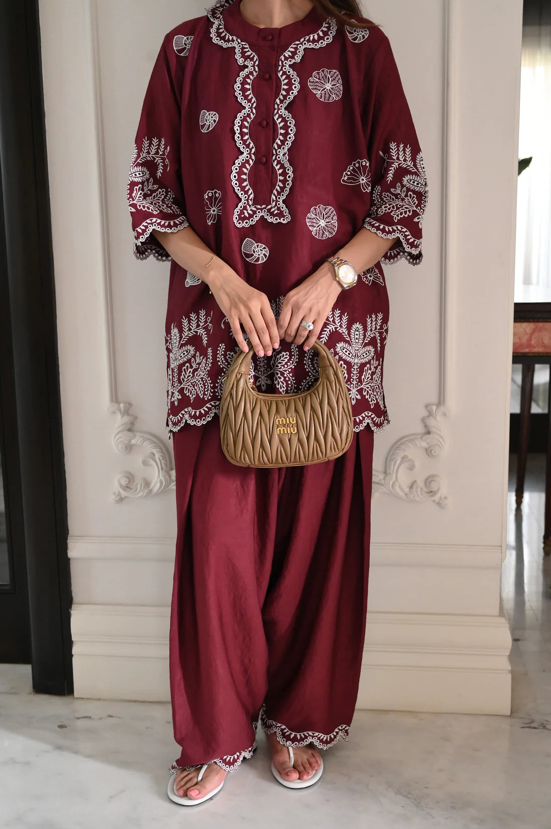 MONCHERI BURGUNDY SET