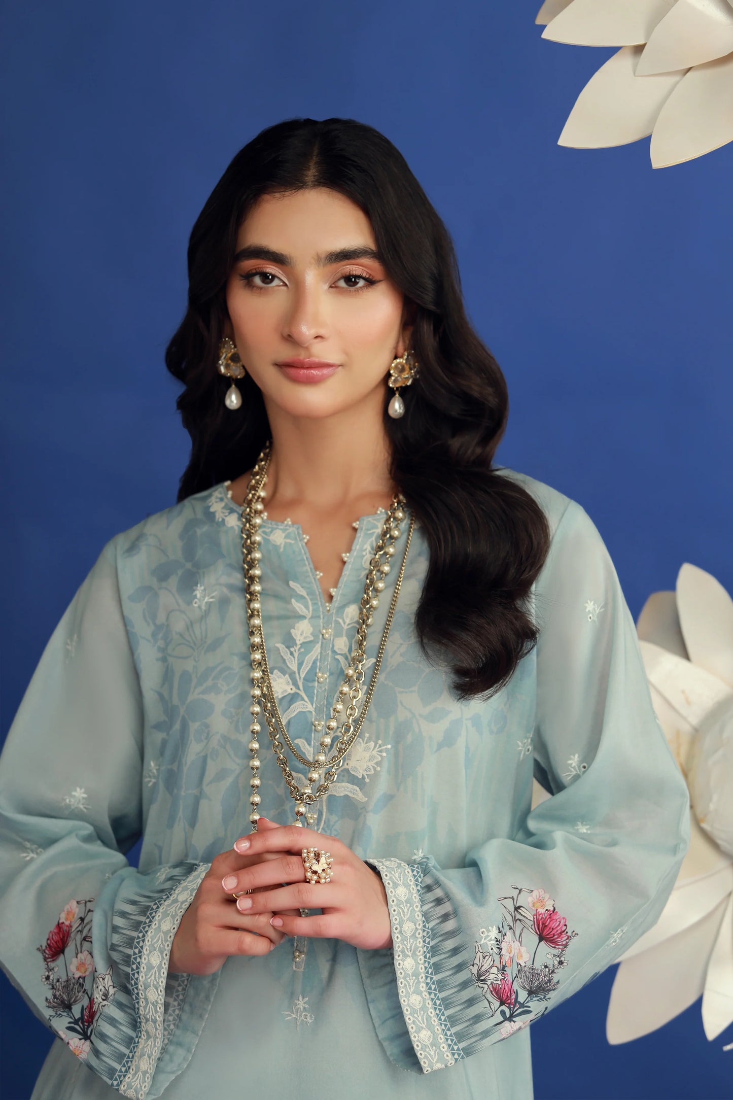 01 PIECE READY TO WEAR PRINTED EMBROIDRED SHIRT