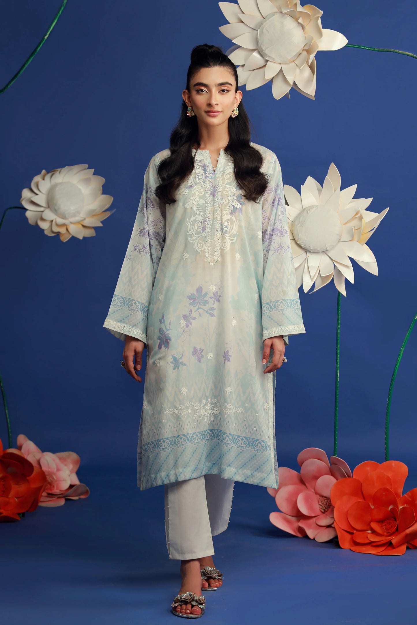 01 PIECE READY TO WEAR PRINTED EMBROIDERED SHIRT