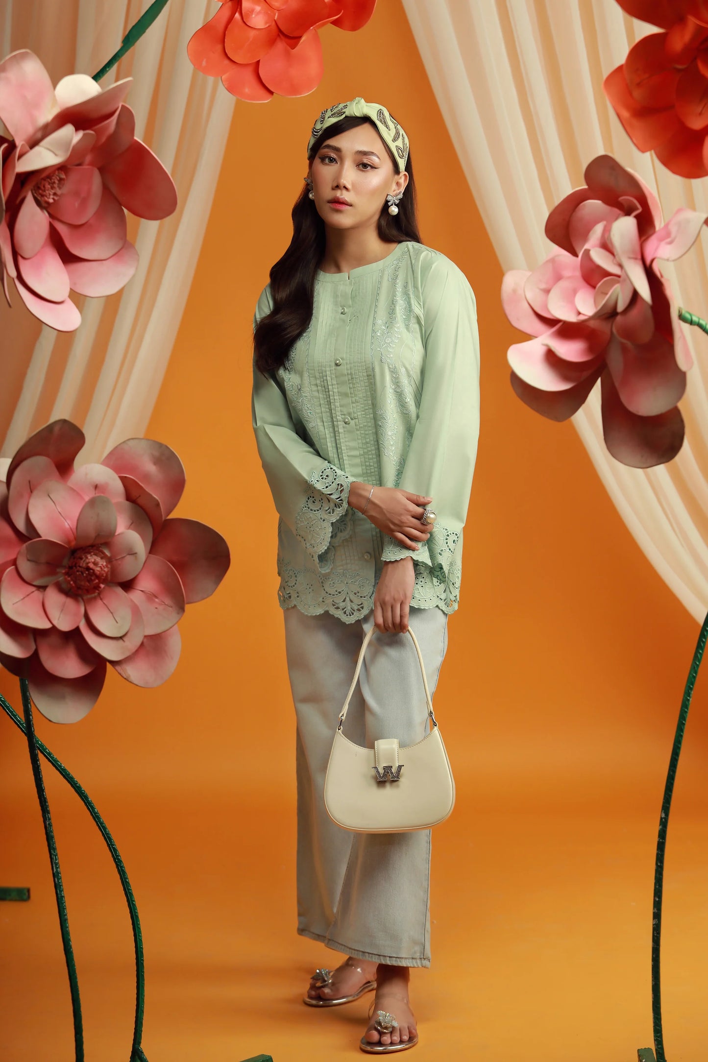 EMBROIDERED SHIRT (GREEN)