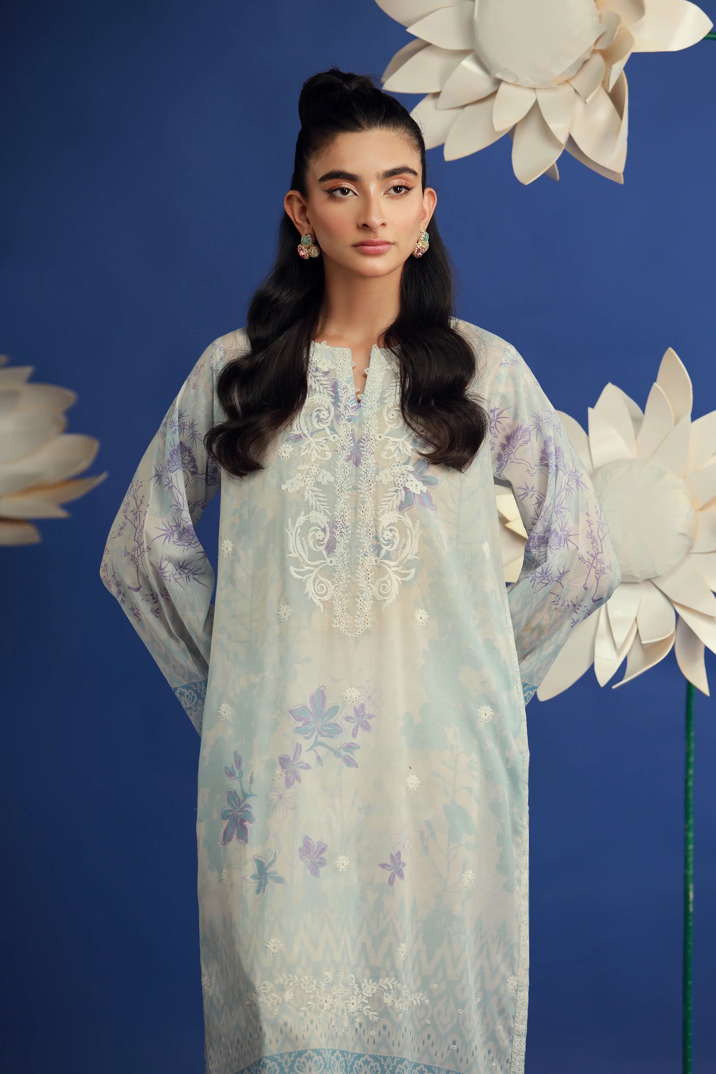 01 PIECE READY TO WEAR PRINTED EMBROIDERED SHIRT