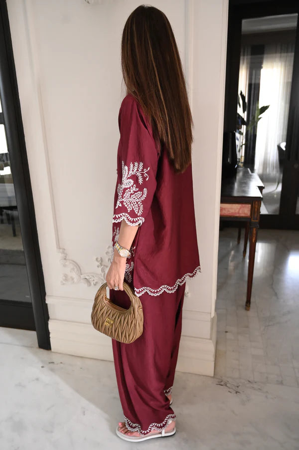 MONCHERI BURGUNDY SET