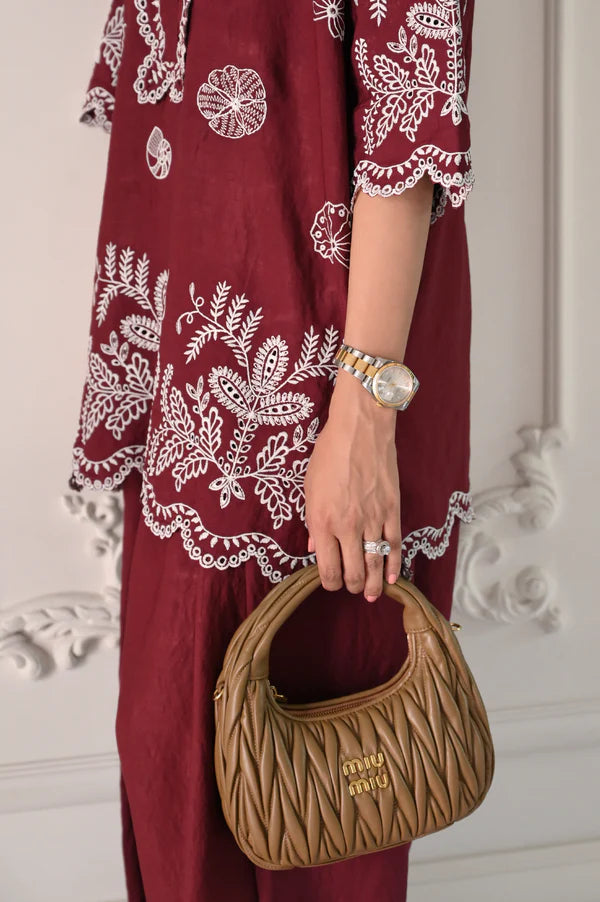 MONCHERI BURGUNDY SET