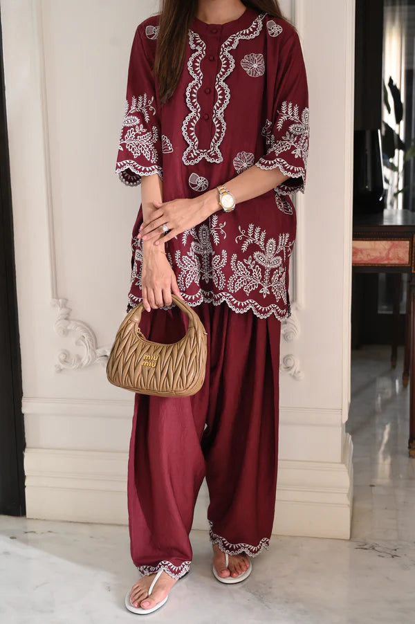 MONCHERI BURGUNDY SET