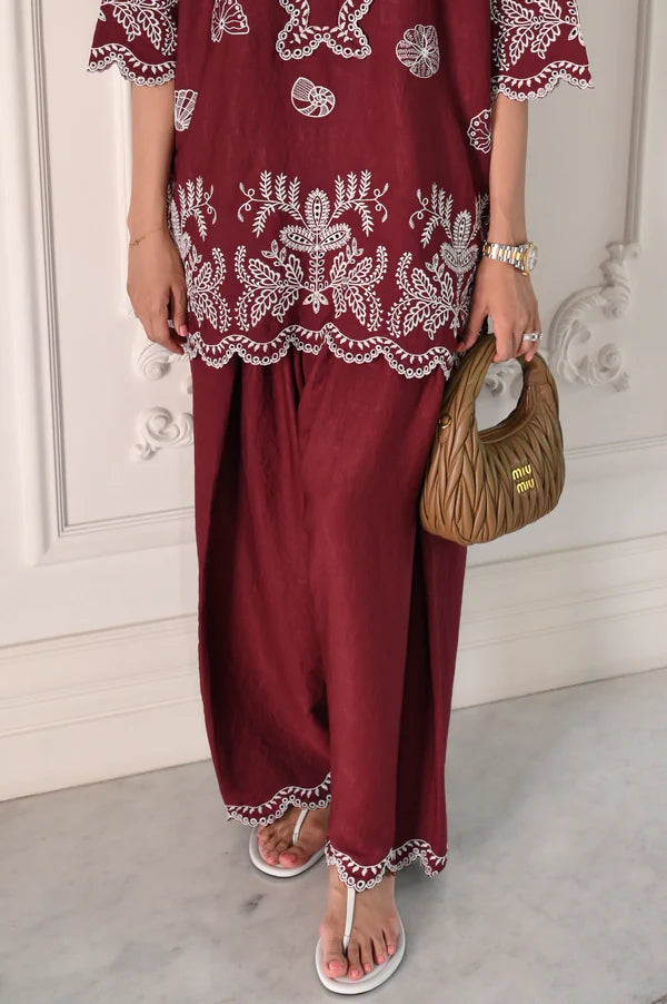 MONCHERI BURGUNDY SET