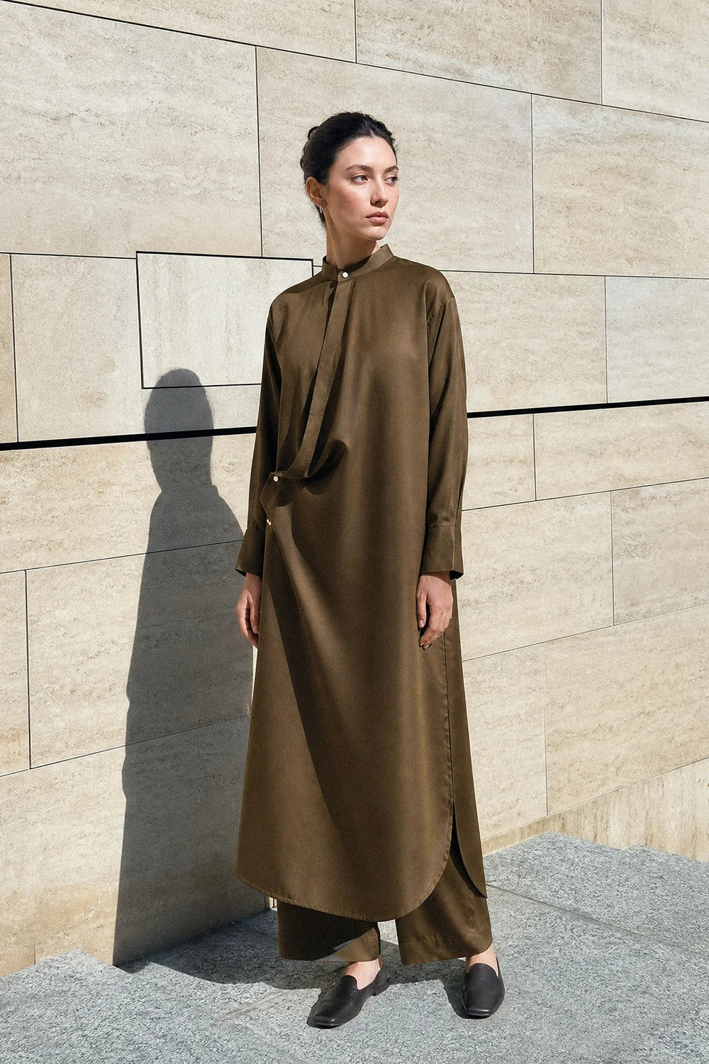 ETHNC SOLID SUIT - OLIVE | E9652-102-120