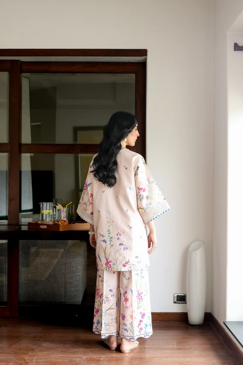 BLUSH PINK LILY LUXURY PRINTED & EMBROIDERED 2PCS SET (NPA2-25312)
