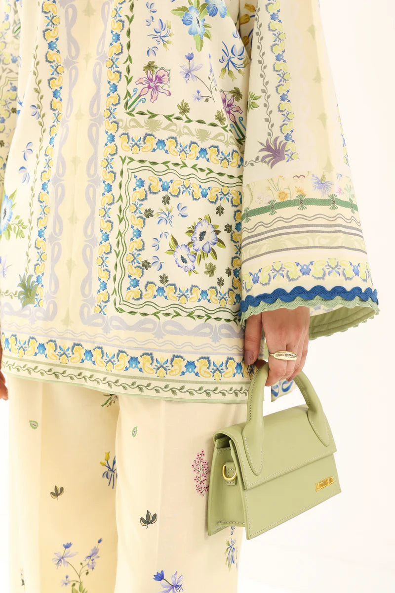 BUTTER YELLOW LUXURY PRINTED 2PCS SET (NPA2-25311)