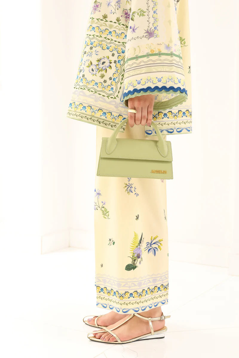 BUTTER YELLOW LUXURY PRINTED 2PCS SET (NPA2-25311)