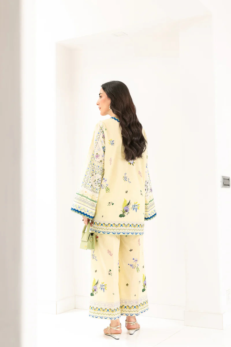 BUTTER YELLOW LUXURY PRINTED 2PCS SET (NPA2-25311)