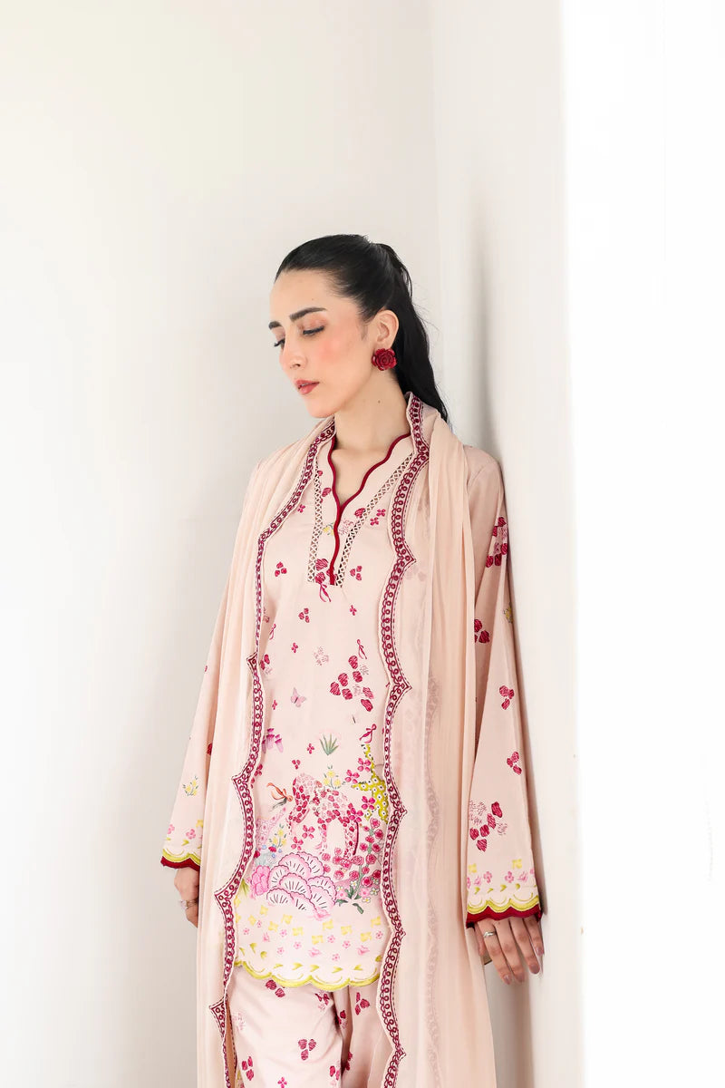 BLUSH PINK LUXURY PRINTED 3PCS SET (NPA3-25433)