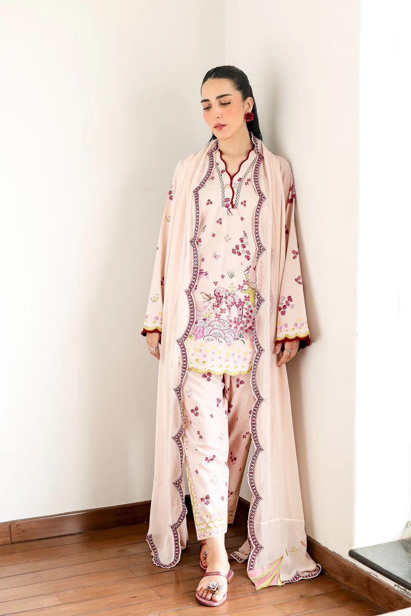 BLUSH PINK LUXURY PRINTED 3PCS SET (NPA3-25433)