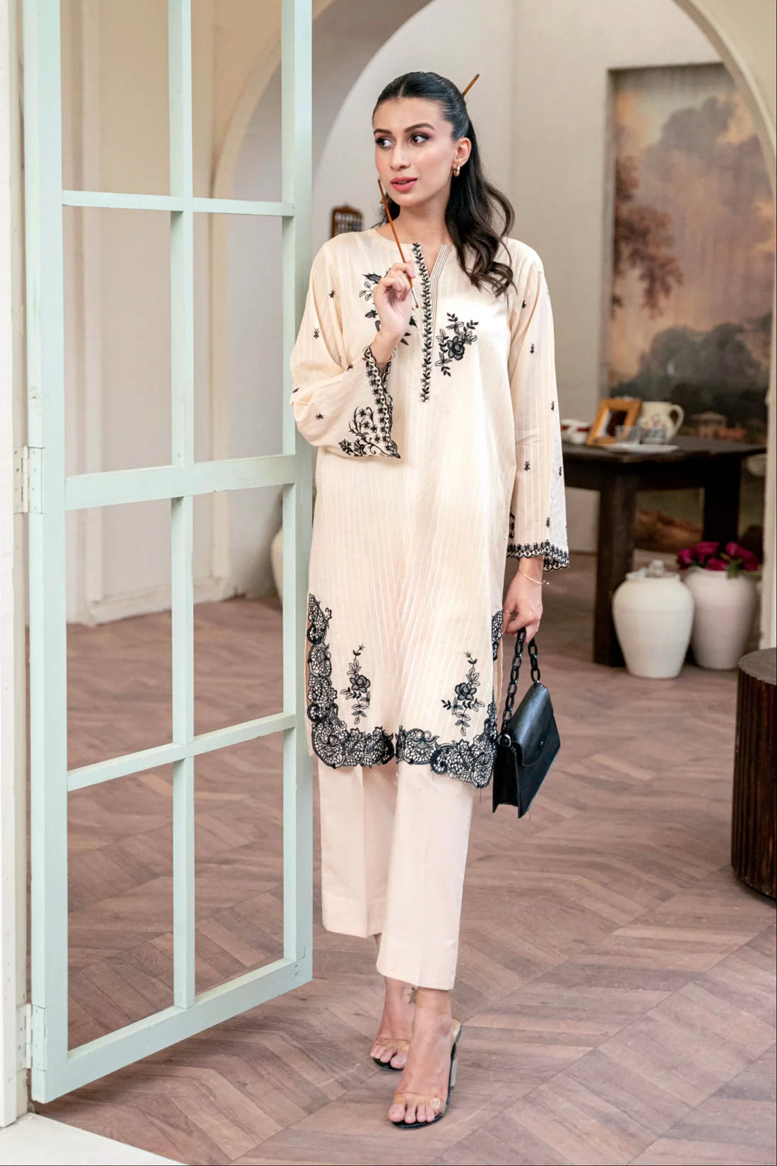 02 PIECE READY TO WEAR EMBROIDERED CO-ORDS