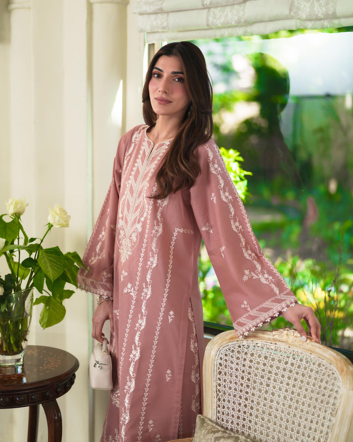 MINA - PINK EMBROIDERED CO-ORD SET