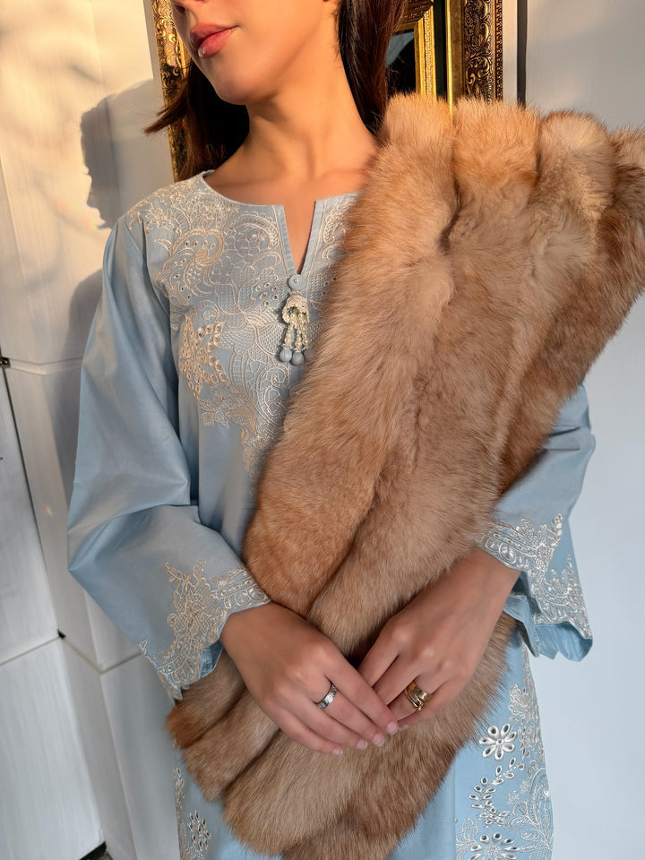 ANEMONE - ICE BLUE SCHIFFLI CO-ORD SET