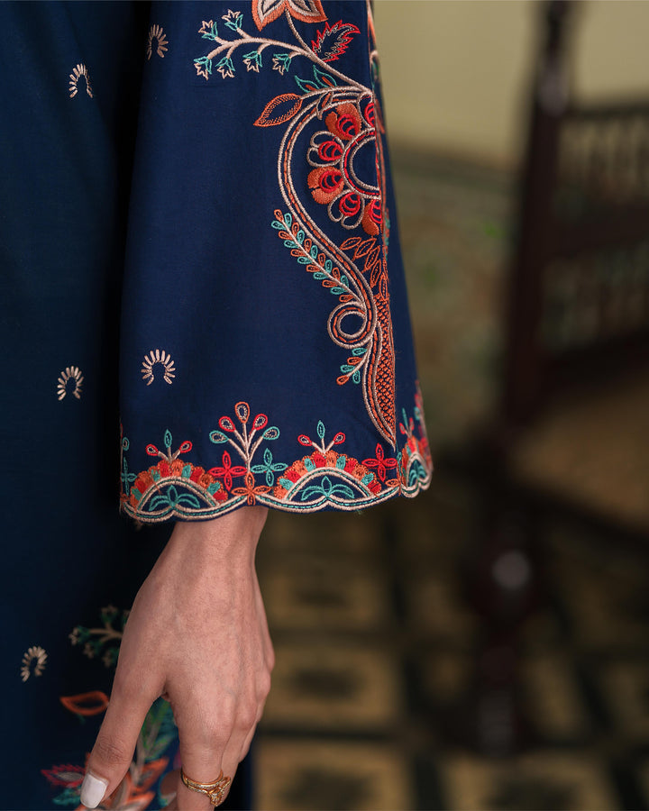 LIANA NAVY BLUE LUXURY EMBROIDERED SET