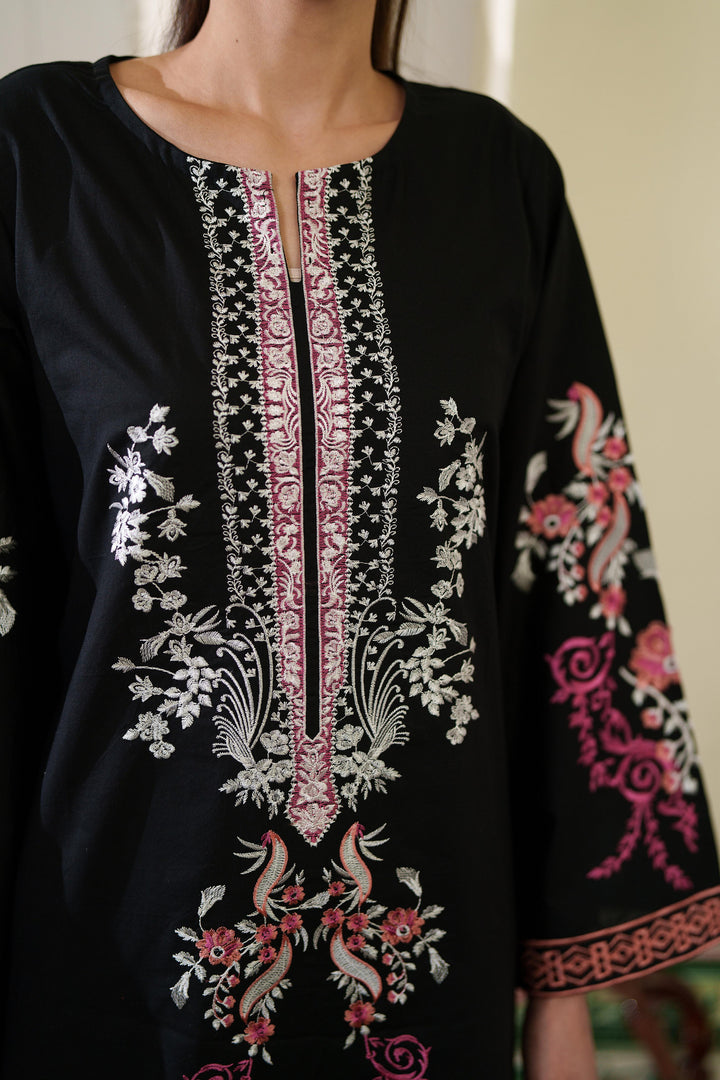 AZUR BLACK LUXURY EMBROIDERED LAWN SET