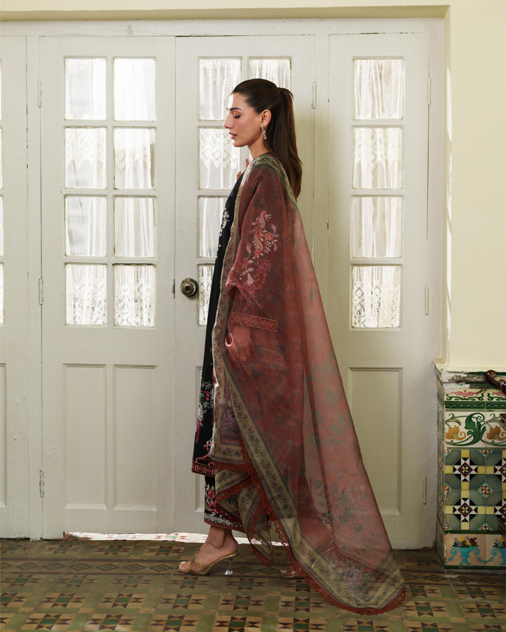 AZUR BLACK LUXURY EMBROIDERED LAWN SET