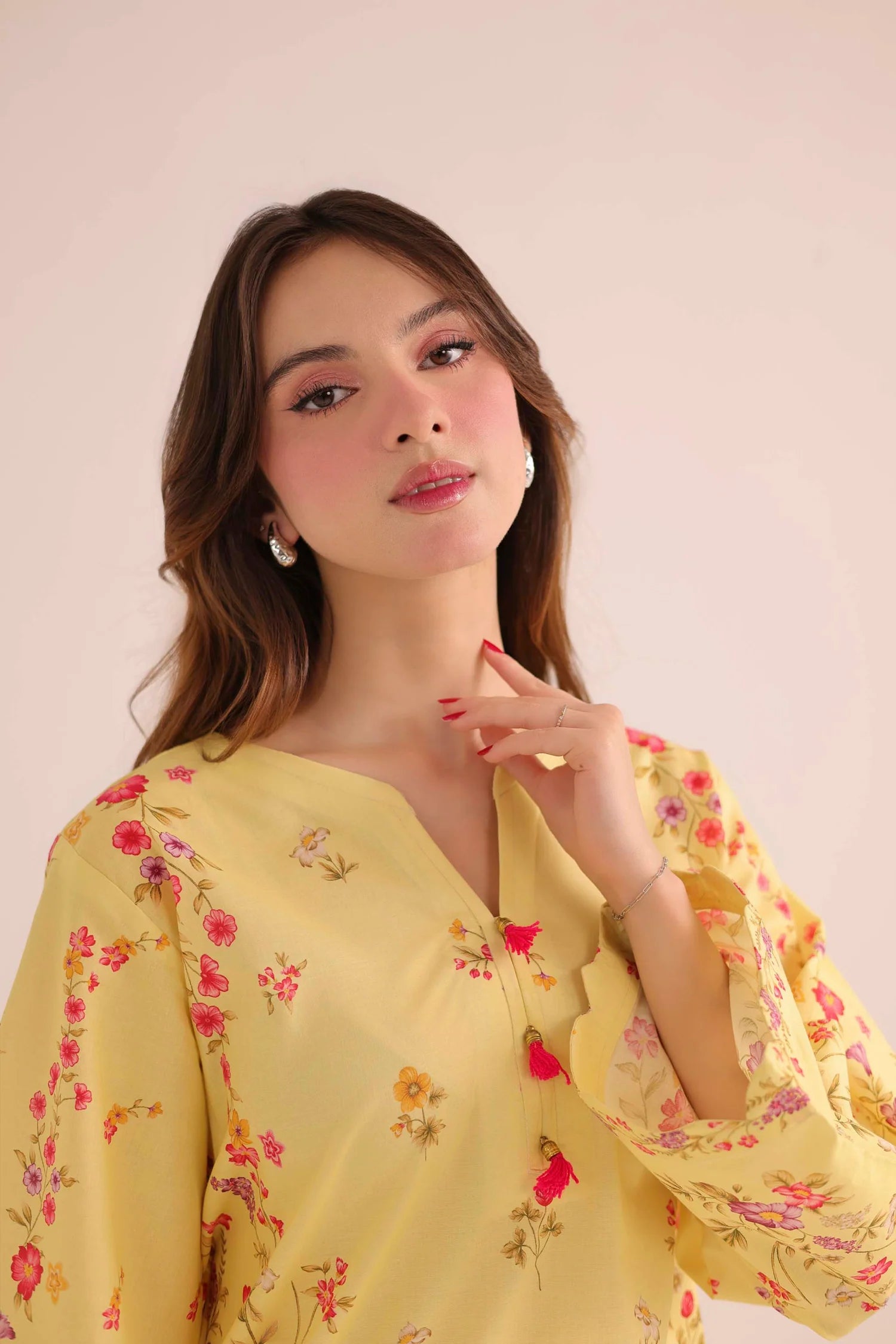 2 PC SUMMER LAWN DRESS - PRT L42949