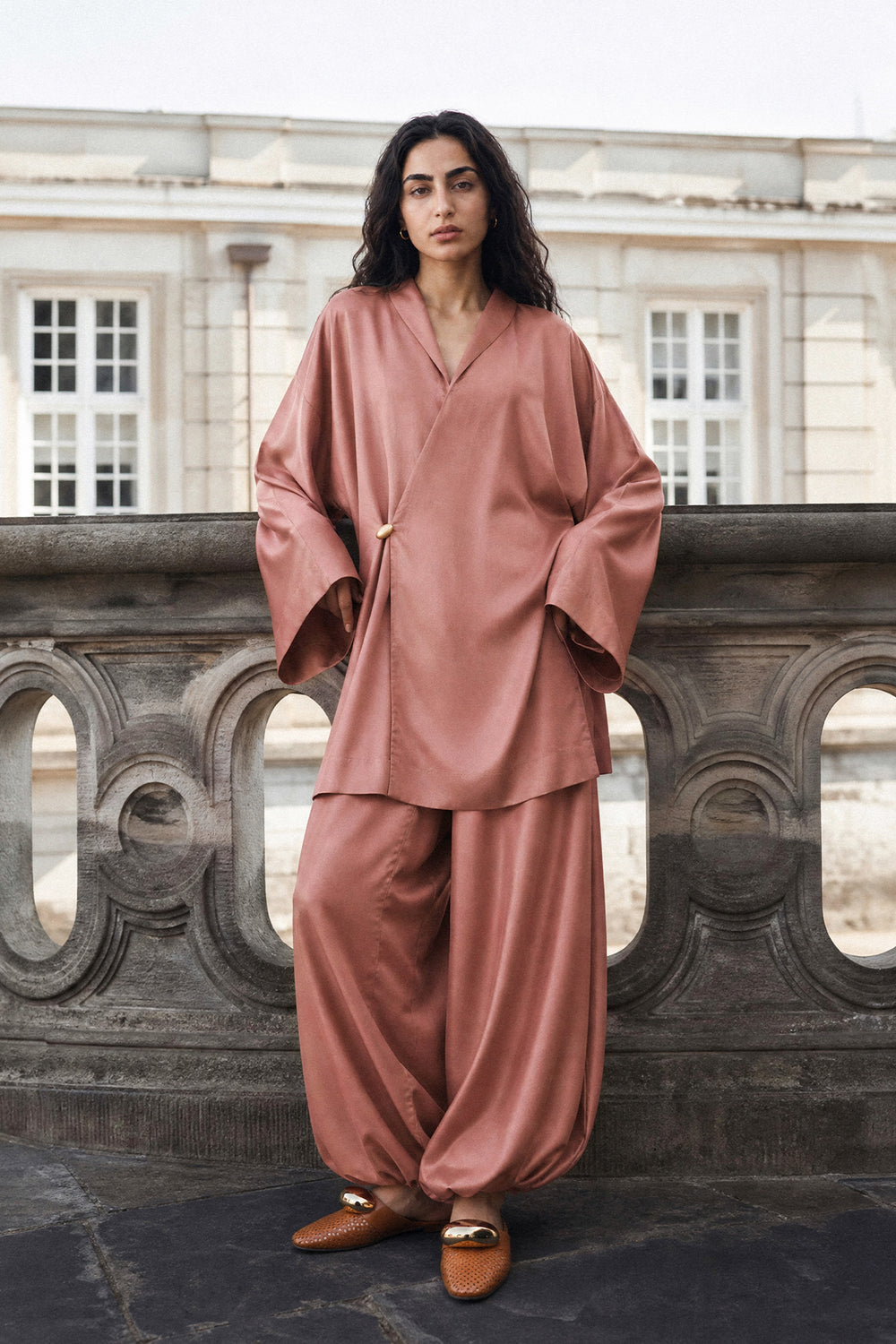 ETHNC SOLID SUIT - TEA PINK | E9664-102-527