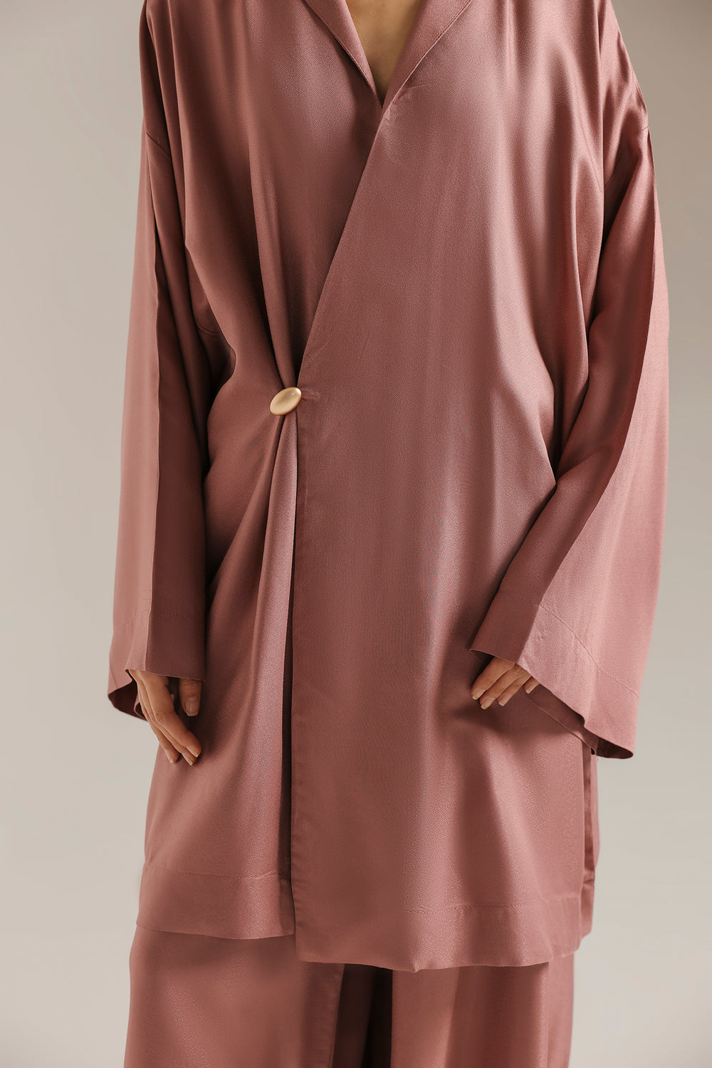 ETHNC SOLID SUIT - TEA PINK | E9664-102-527