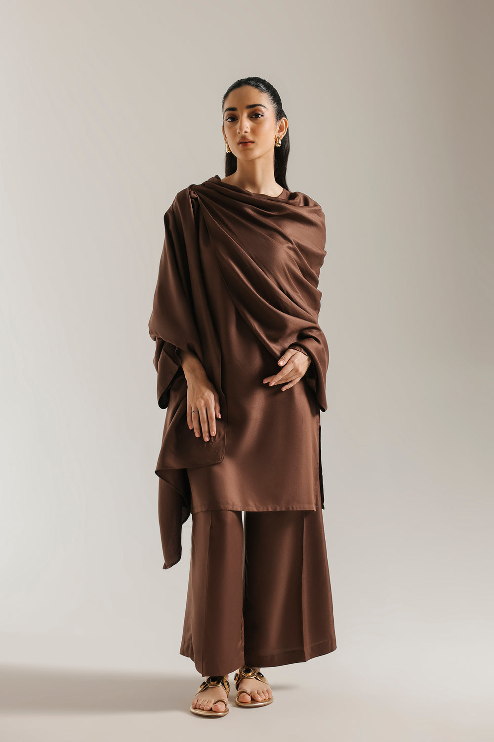 ETHNC SOLID SUIT - DARK BROWN | E9661-102-803