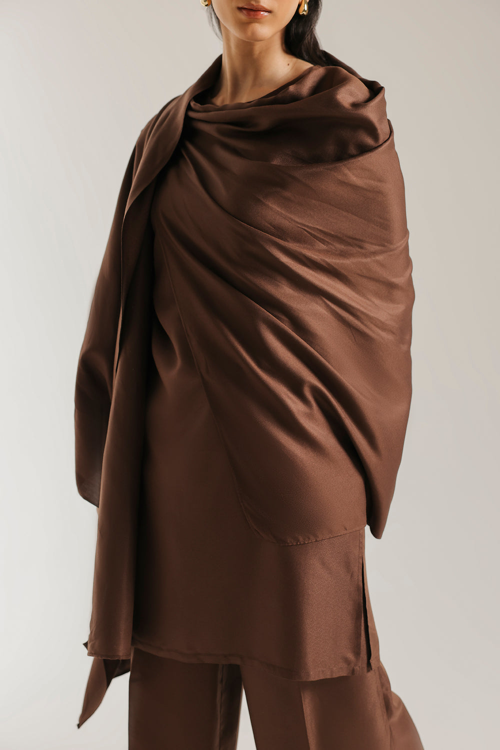 ETHNC SOLID SUIT - DARK BROWN | E9661-102-803