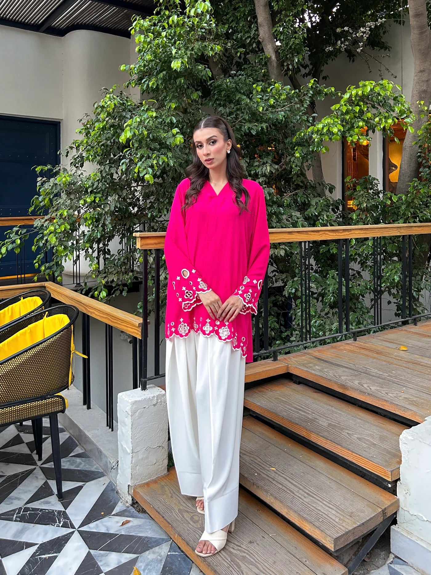 PINK FLAIR FARSHI SET