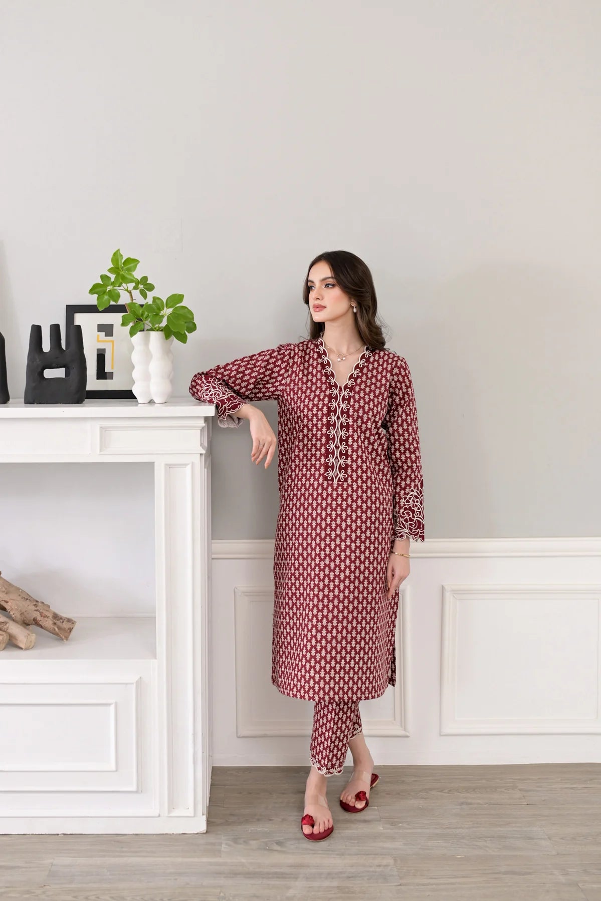 DEEP MAROON FALL SET NPA2-23340