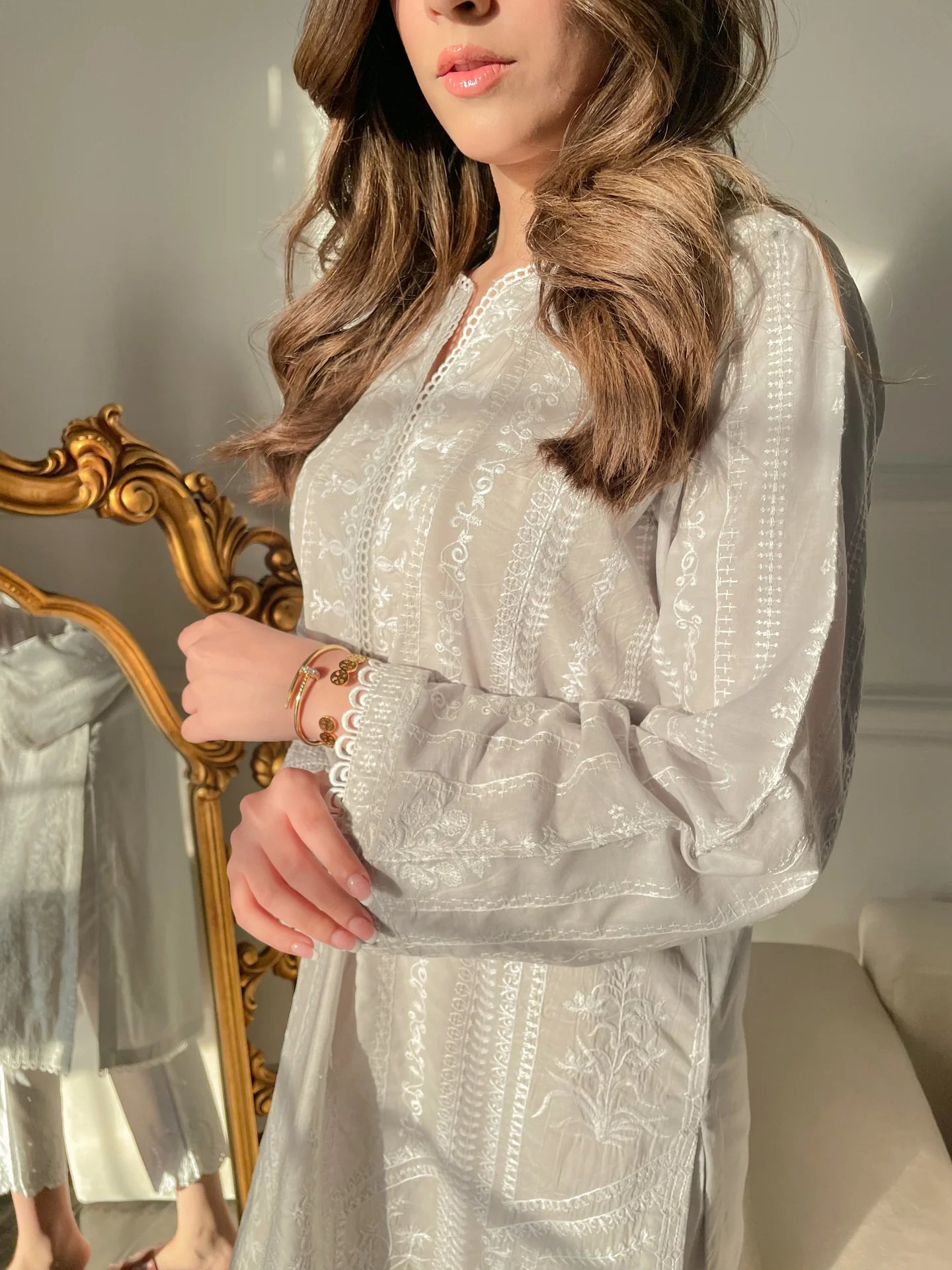 NAARJ GREY KURTA