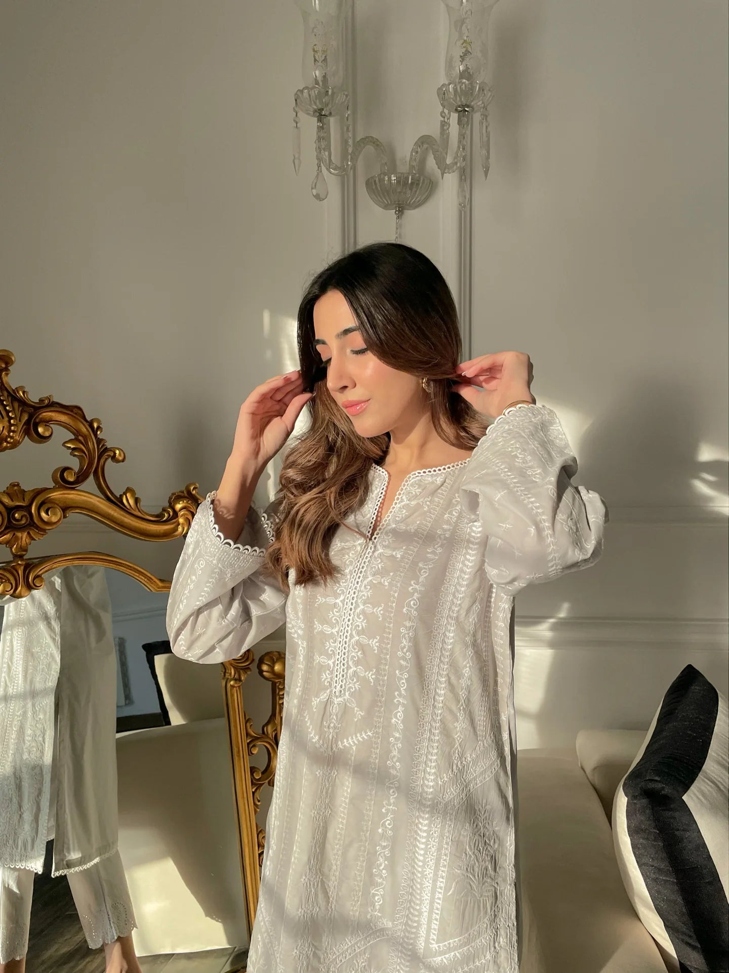 NAARJ GREY KURTA