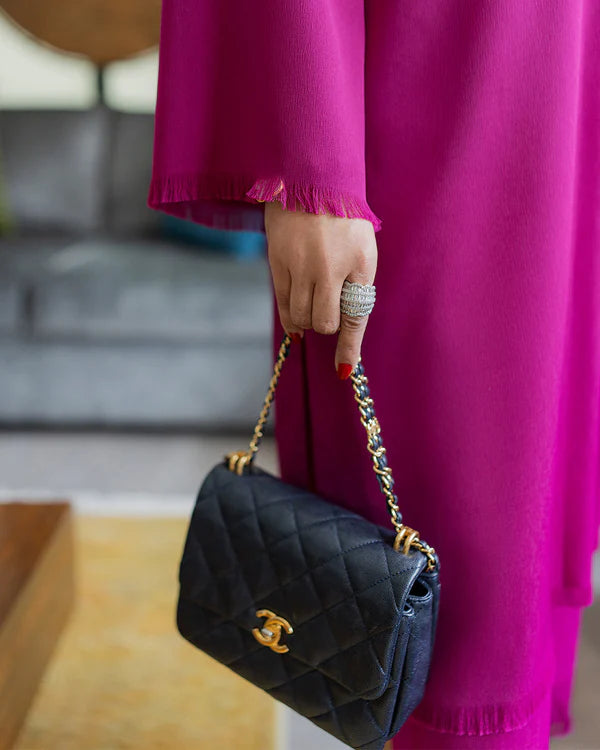 FUCHSIA FRINGE SET
