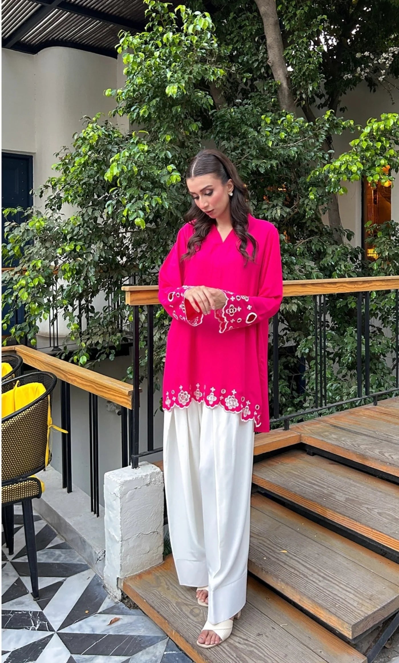 PINK FLAIR FARSHI SET