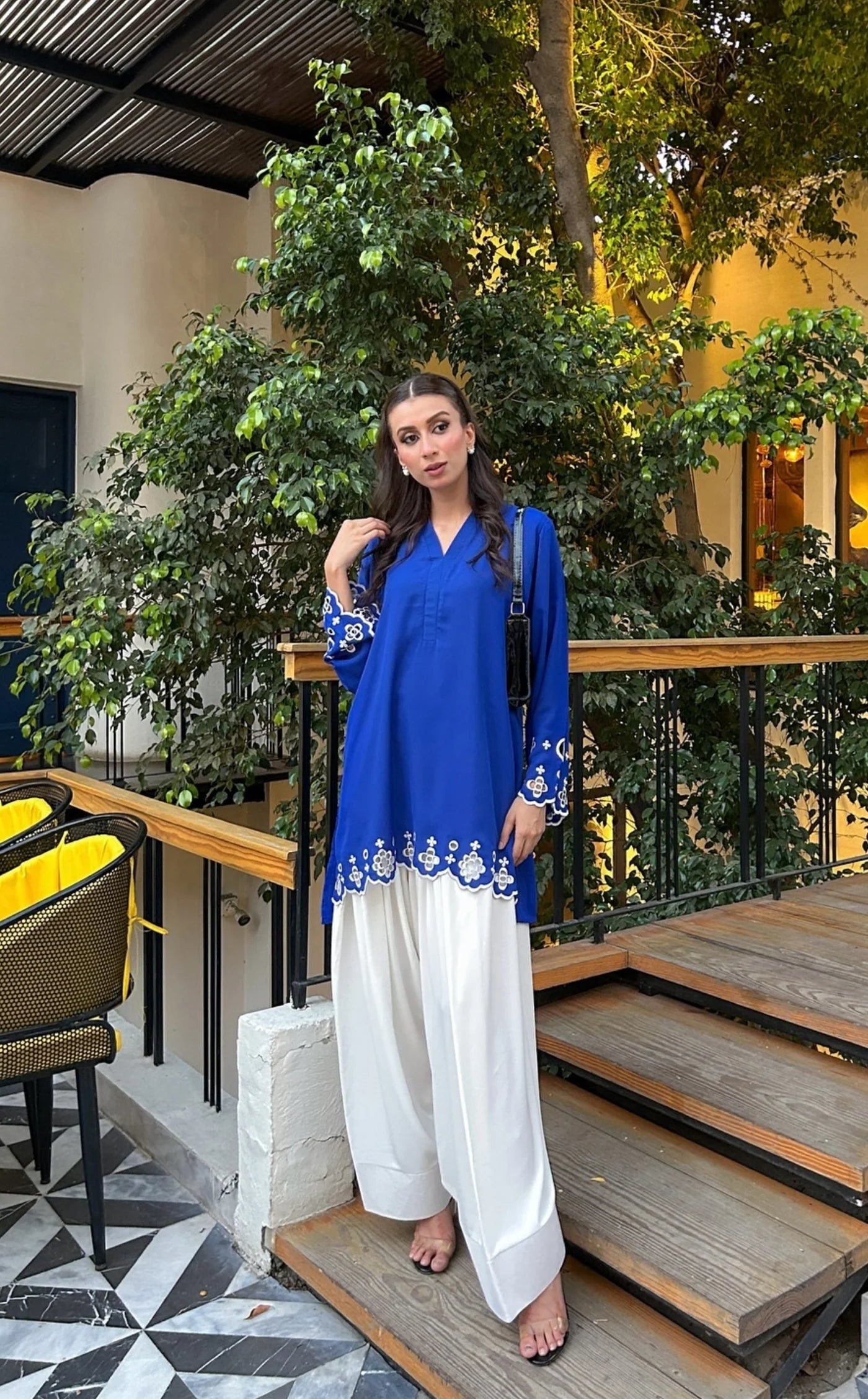 BLUE FLAIR FARSHI SET