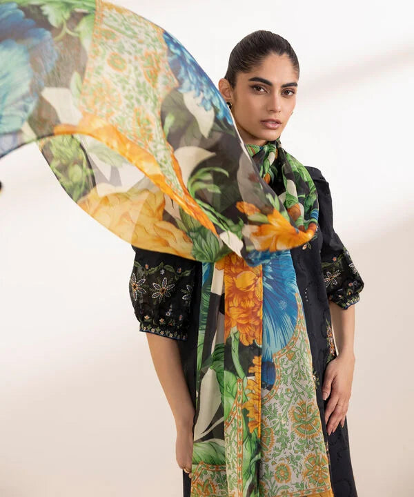SAPPHIRE 3 PIECE - EMBROIDERED COTTON SUIT