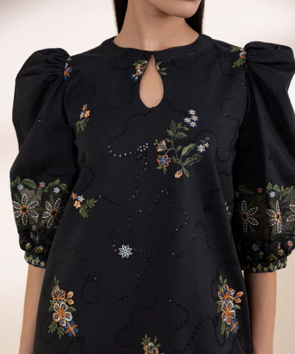 SAPPHIRE 3 PIECE - EMBROIDERED COTTON SUIT