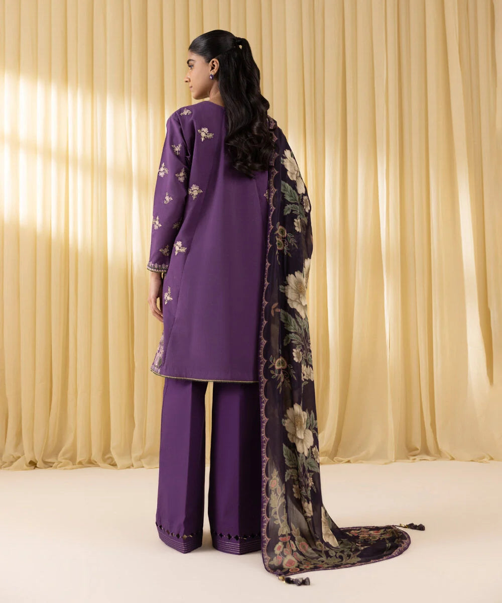SAPPHIRE UNSTITCHED 3 PC EMBROIDERED - U3PESG25V330