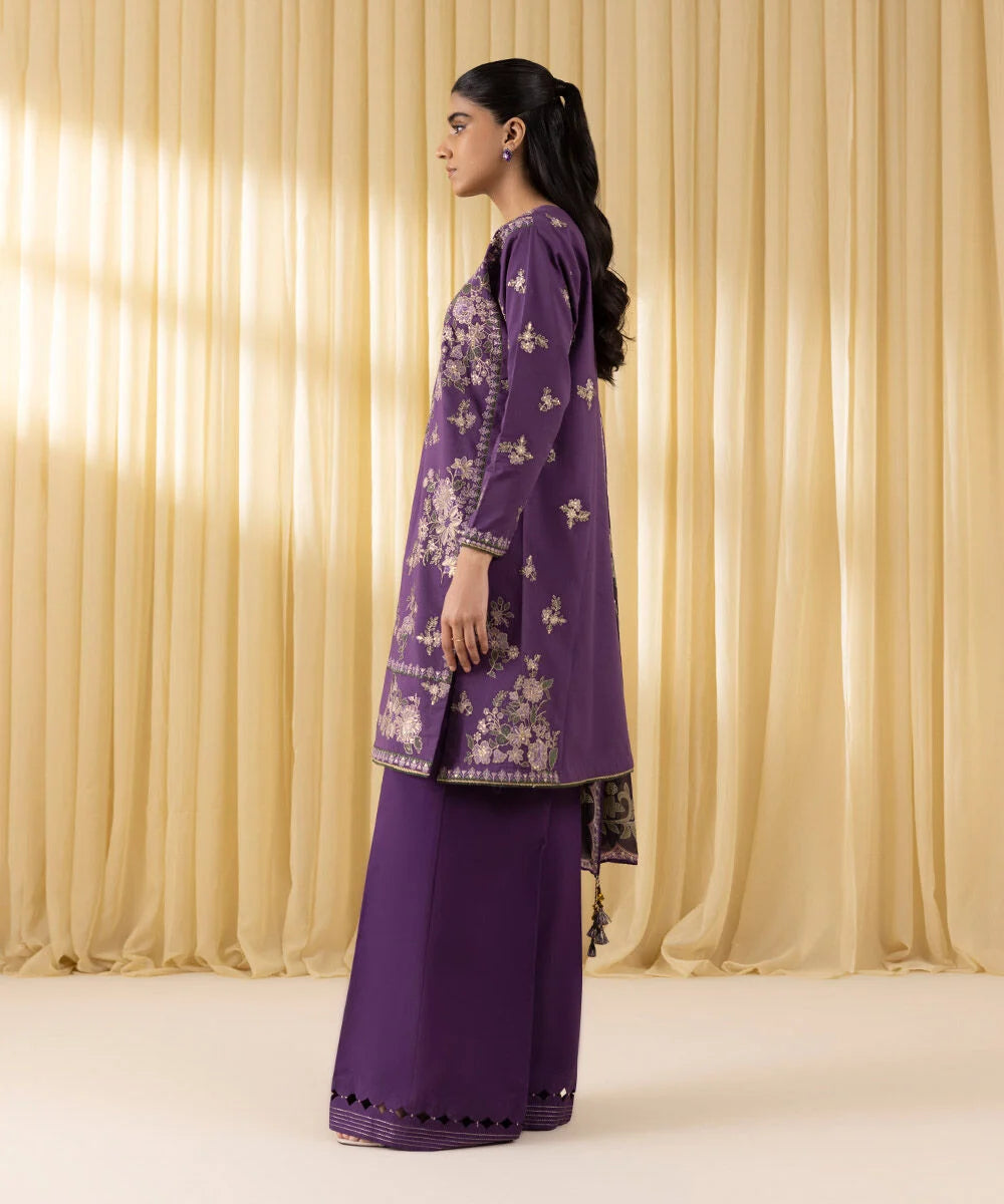 SAPPHIRE UNSTITCHED 3 PC EMBROIDERED - U3PESG25V330