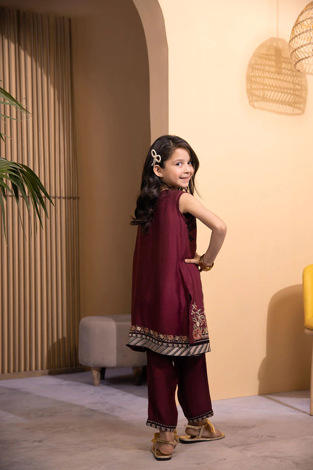 DHANAK MOMMY & ME | DK-0141 PLUM 2PCs