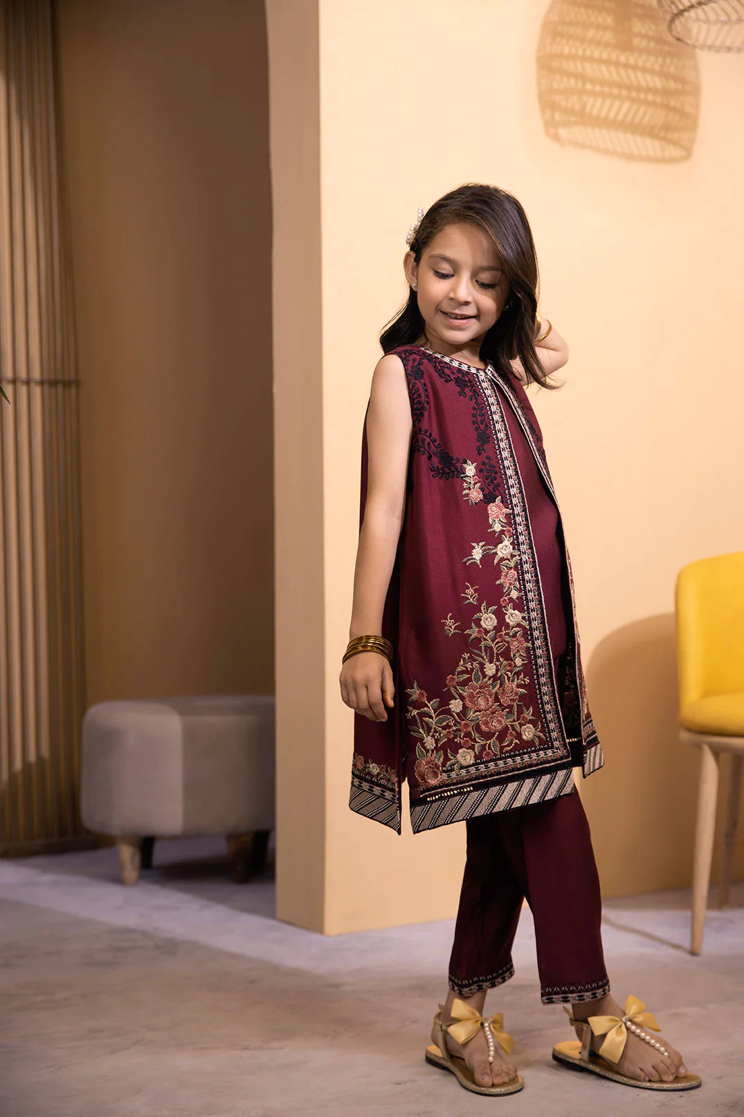 DHANAK MOMMY & ME | DK-0141 PLUM 2PCs