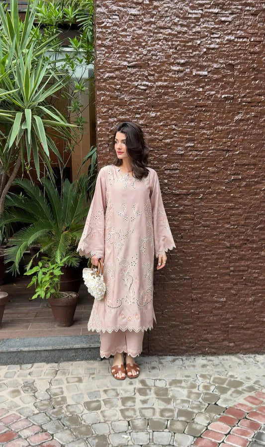 DESERT ROSE SCHIFFLI CO-ORD SET