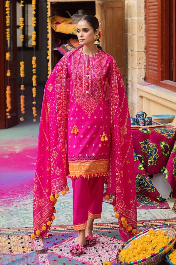 3PC PRINTED LAWN UNSTITCHED SUIT CL-42037 B