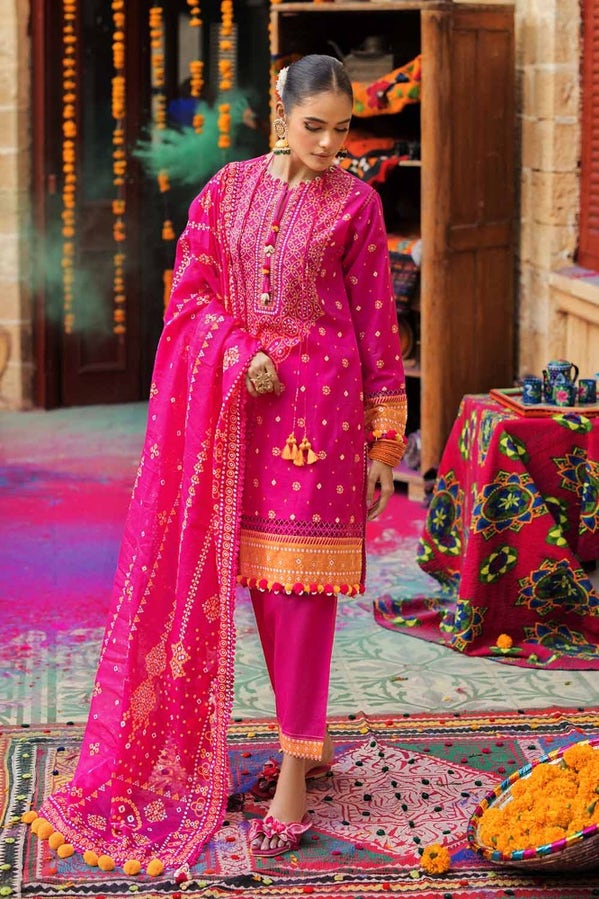 3PC PRINTED LAWN UNSTITCHED SUIT CL-42037 B