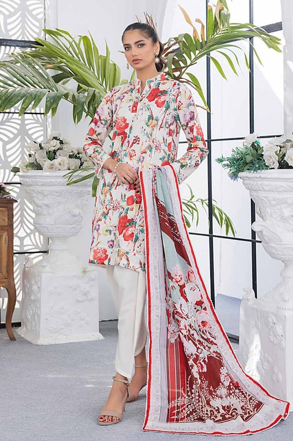 3 PC PRINTED LAWN UNSTITCHED SUIT CL-42144