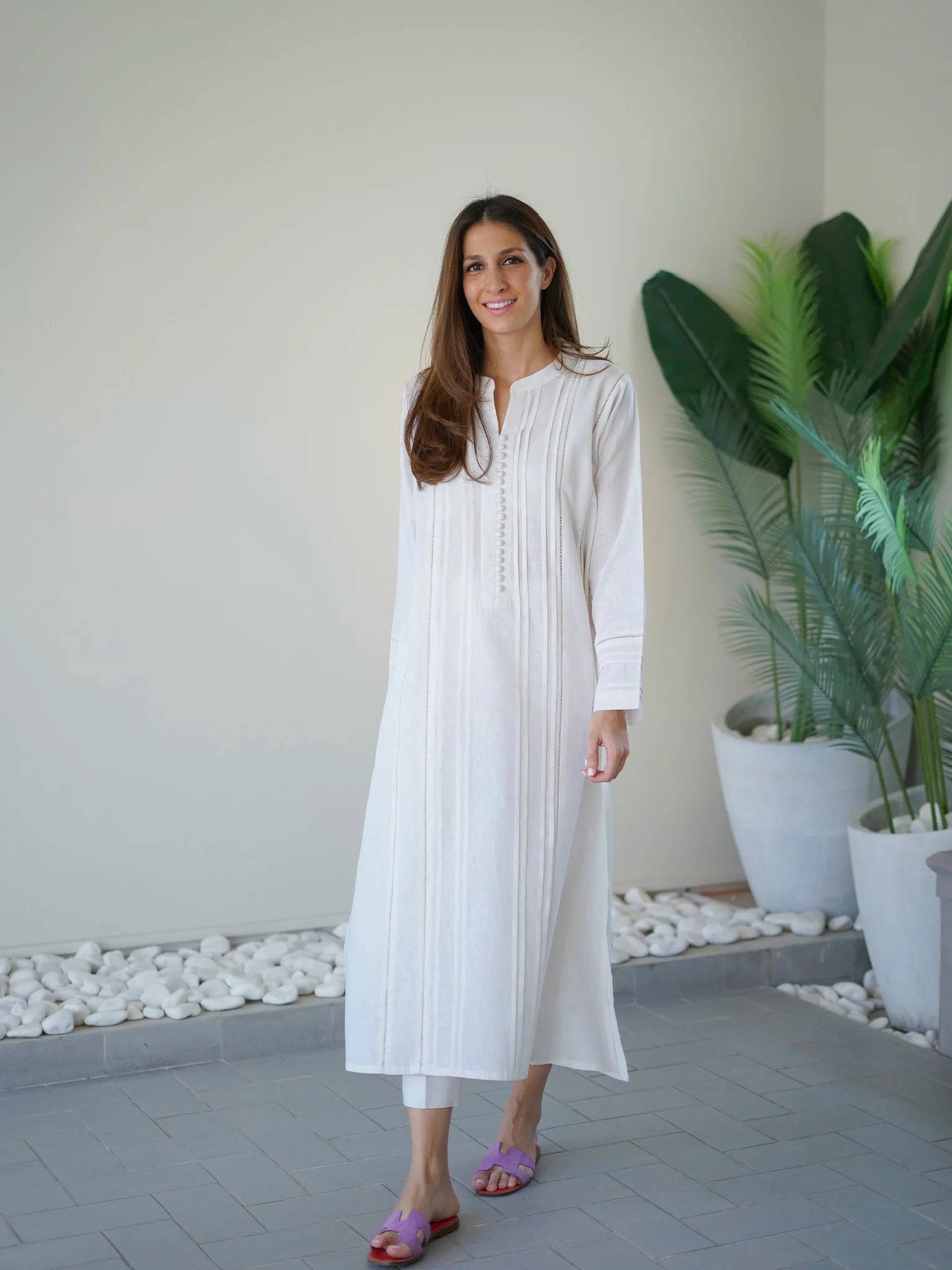 PLEATED LINEN SET