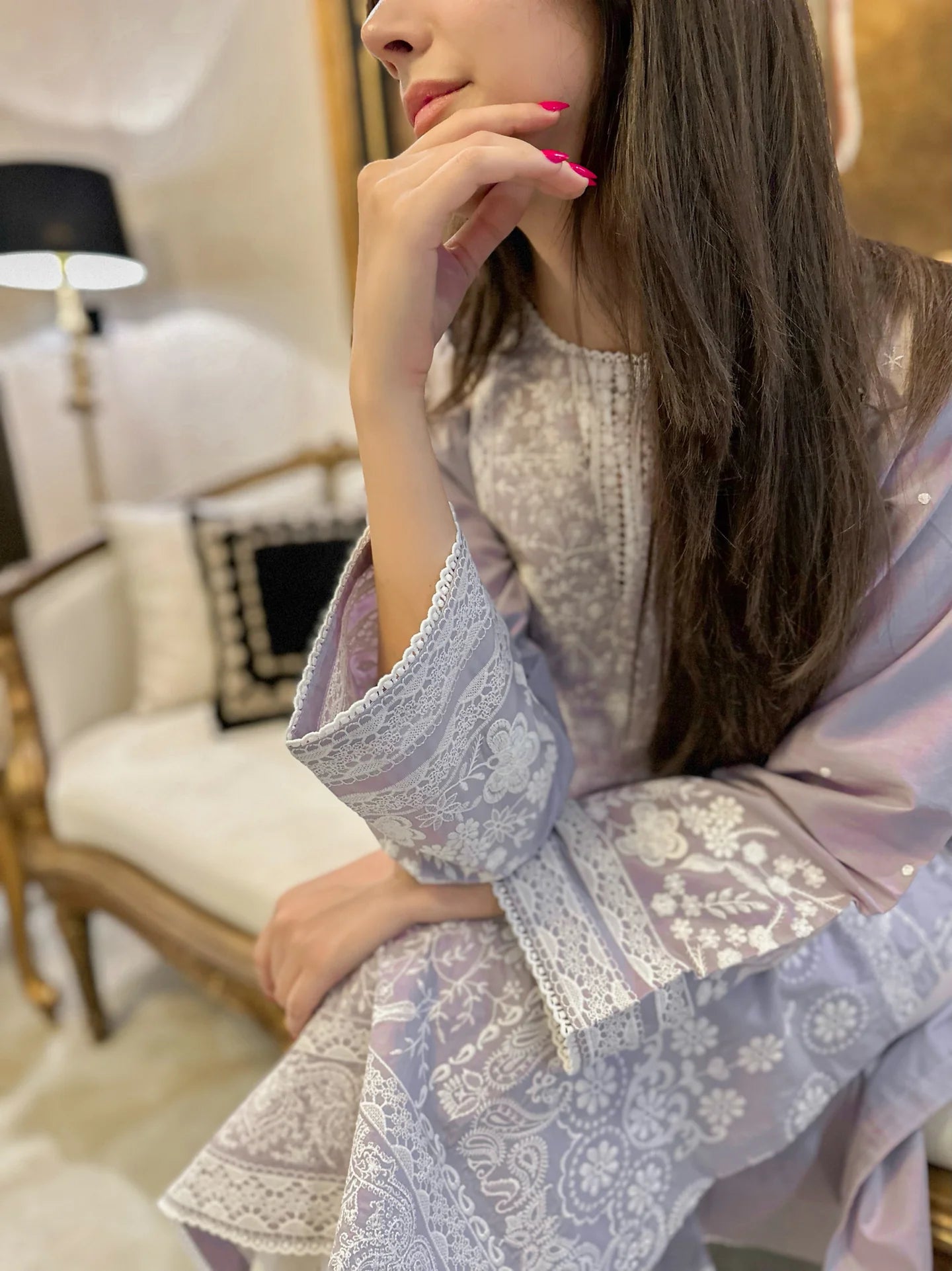 ASTER KURTA - LIGHT HEATHER PURPLE