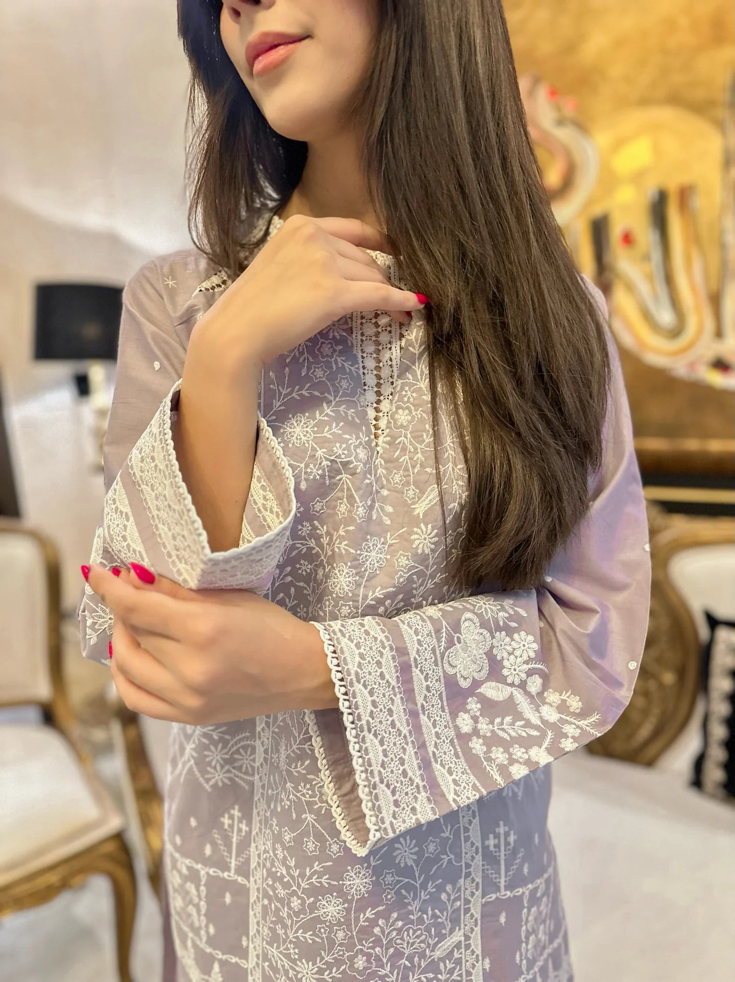 ASTER KURTA - LIGHT HEATHER PURPLE