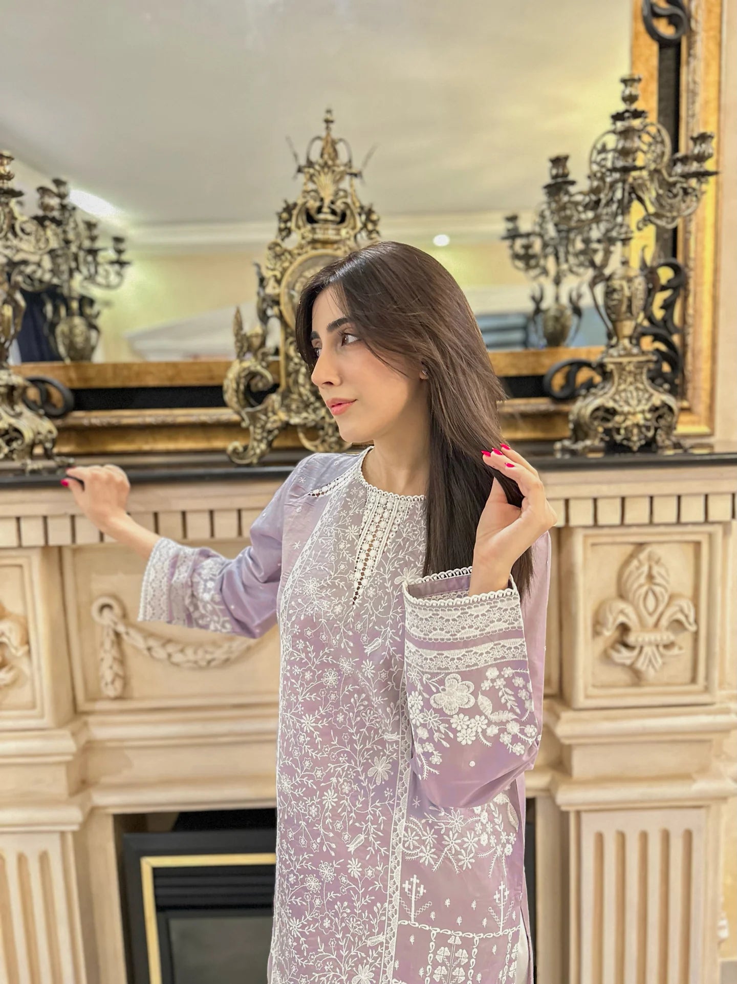 ASTER KURTA - LIGHT HEATHER PURPLE