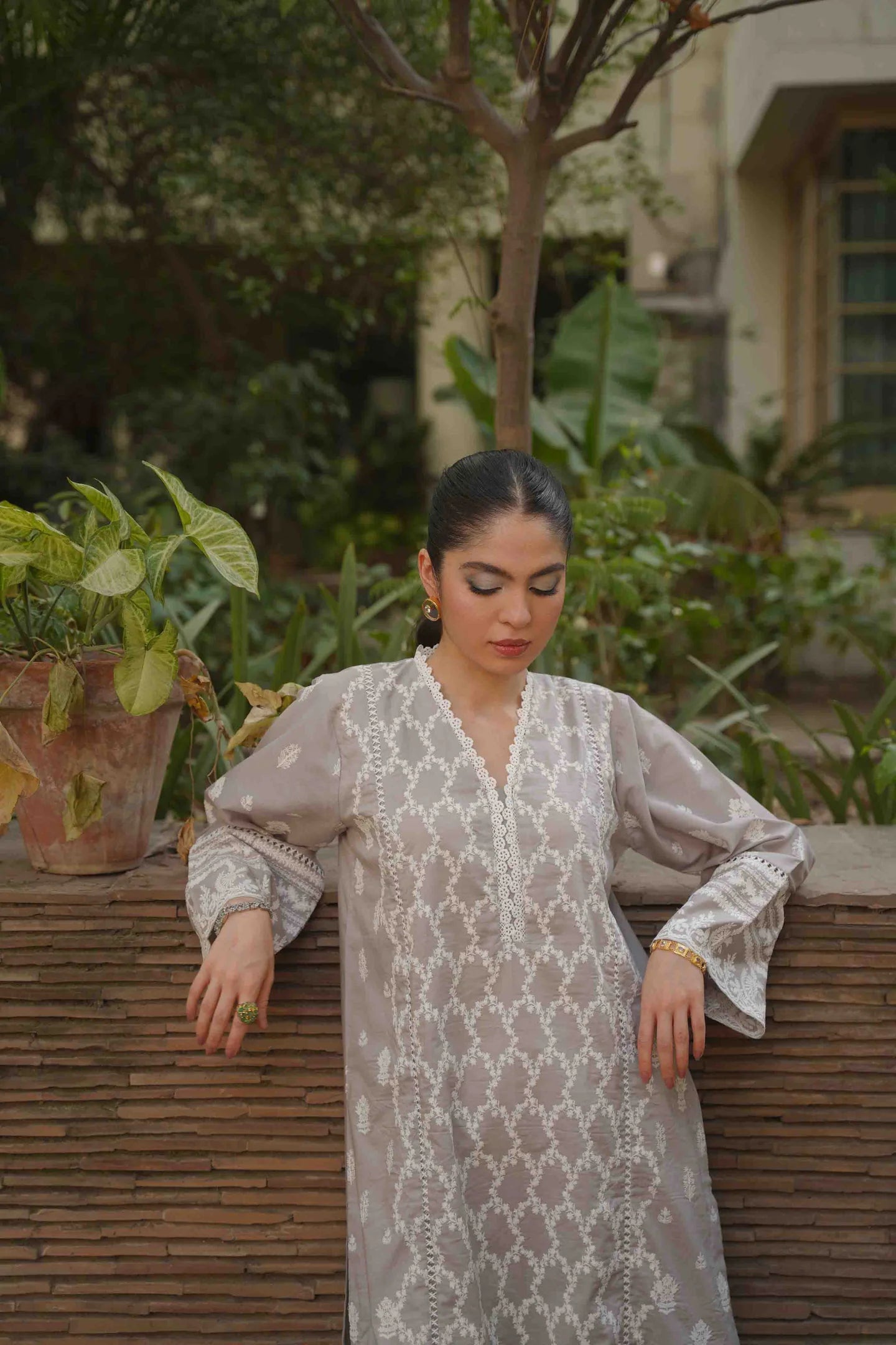 GERANIUM KURTA - GREY